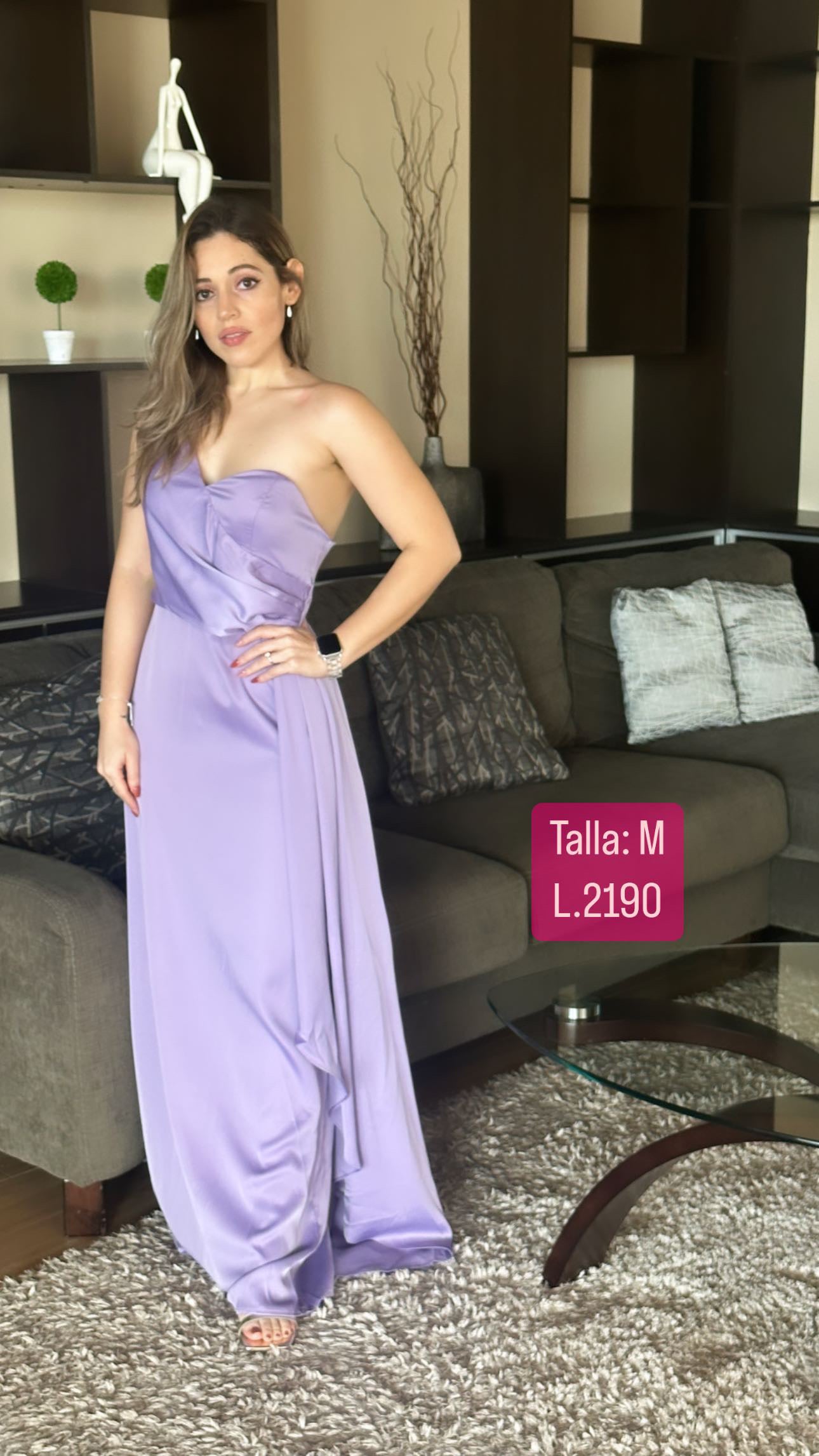 Vestido morado suave