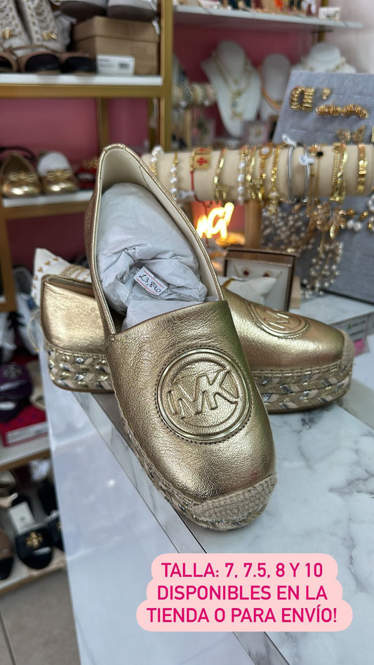 Michael Kors Gold Espadrilles