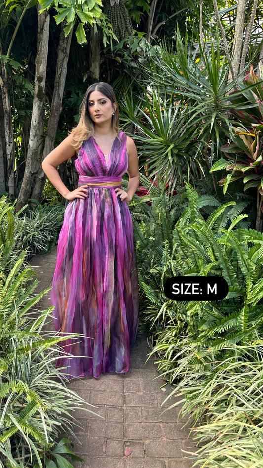 Vestido En Tonos Morado